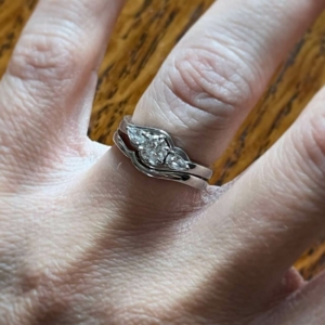 Twist trilogy engagement ring 8